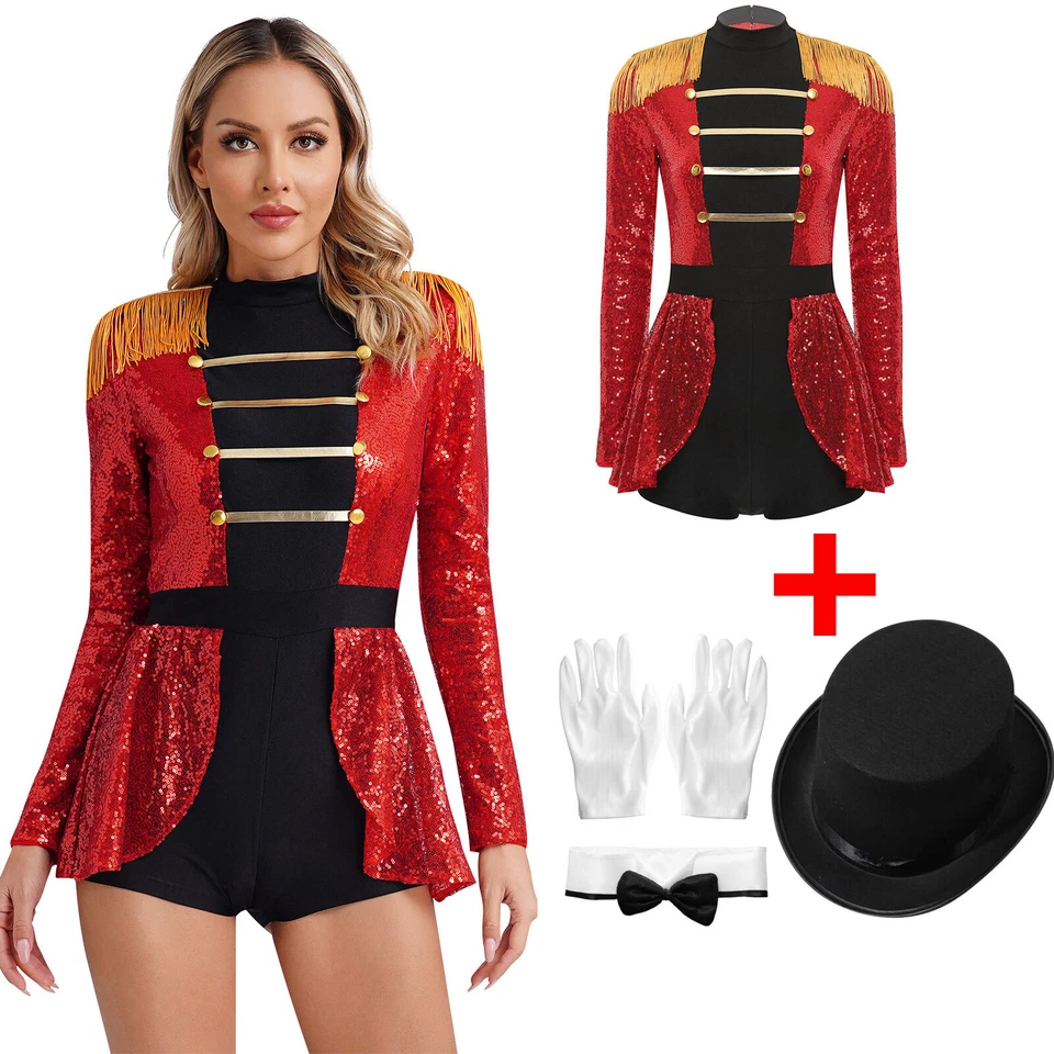 Women Circus Ringmaster Ring Leader Halloween Master Lion Tamer Costume AU - image 2 of 4