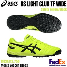 ASICS Soccer Shoes DS LIGHT CLUB TF WIDE Safety Yellow/Black 1103A112.750 NEW 