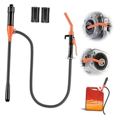 Electric Fuel Transfer Pump, 3GPM Portable Fluid Transfer Siphon Pump Orange