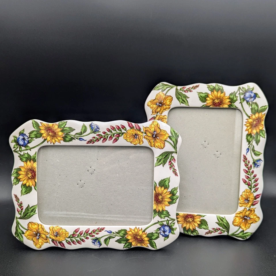 瓷画框 适用于 5 x 7 英寸 ~ 充满活力的花卉詹妮弗·摩尔 ~ 2 件可用 — 第 2/4 张图片