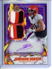 Jermaine Burton Ignite Purple Surge RPA /75 2024 Topps Resurgence #IPA-JBU