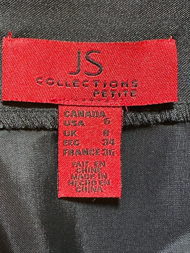 Maxi Falda JS Collections Petite Negra Línea A Talla 6 Bruja Gótica Halloween LEER Foto 3 de 4