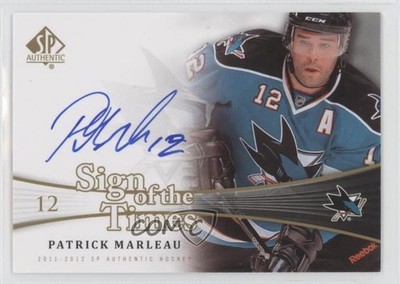 2011-12 SP Authentic Sign of the Times Patrick Marleau #SOT-PM Auto f0l