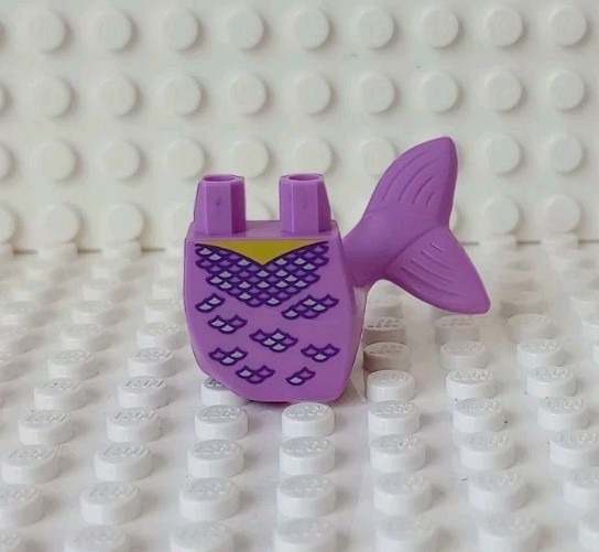 New LEGO Mermaid Fin Tail LEGS Purple Medium Ocean Fish Woman Metallic Scales