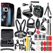 GoPro HERO10 Black - Waterproof Action Camera + 50 Piece Accessory Kit - Bundle