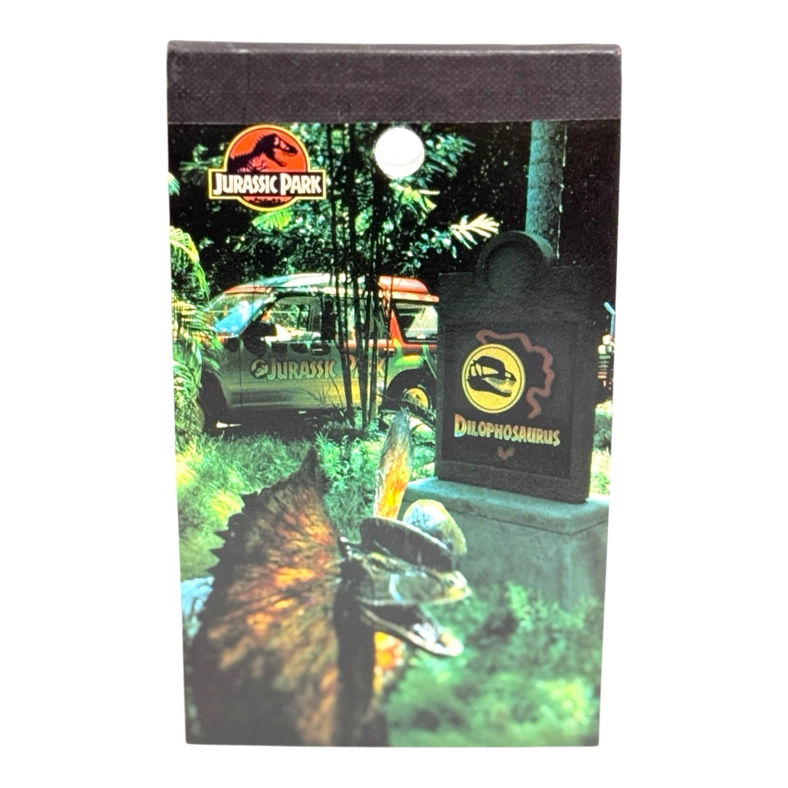 VTG 1992 Jurassic Park 3x5 Notepad Dillophosaurus SUV Scene Map Back Unused Memo