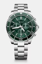 Image of VICTORINOX Maverick Chronograph Watch (241946) Green Dial Swiss Made