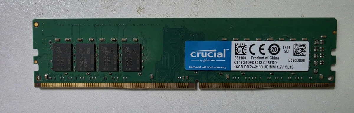 Crucial PC4-17000 (DDR4-2133) Bus Speed Computer RAM 16 GB Total