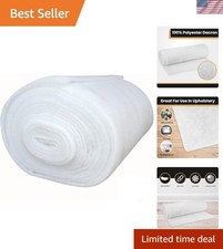 48-Inch Wide Bonded Dacron Polyester Batting - Durable Cushion Support, 15 Yards