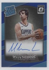 2017 Panini Donruss Optic Blue Prizm Signatures 25/49 Milos Teodosic Auto 0i38