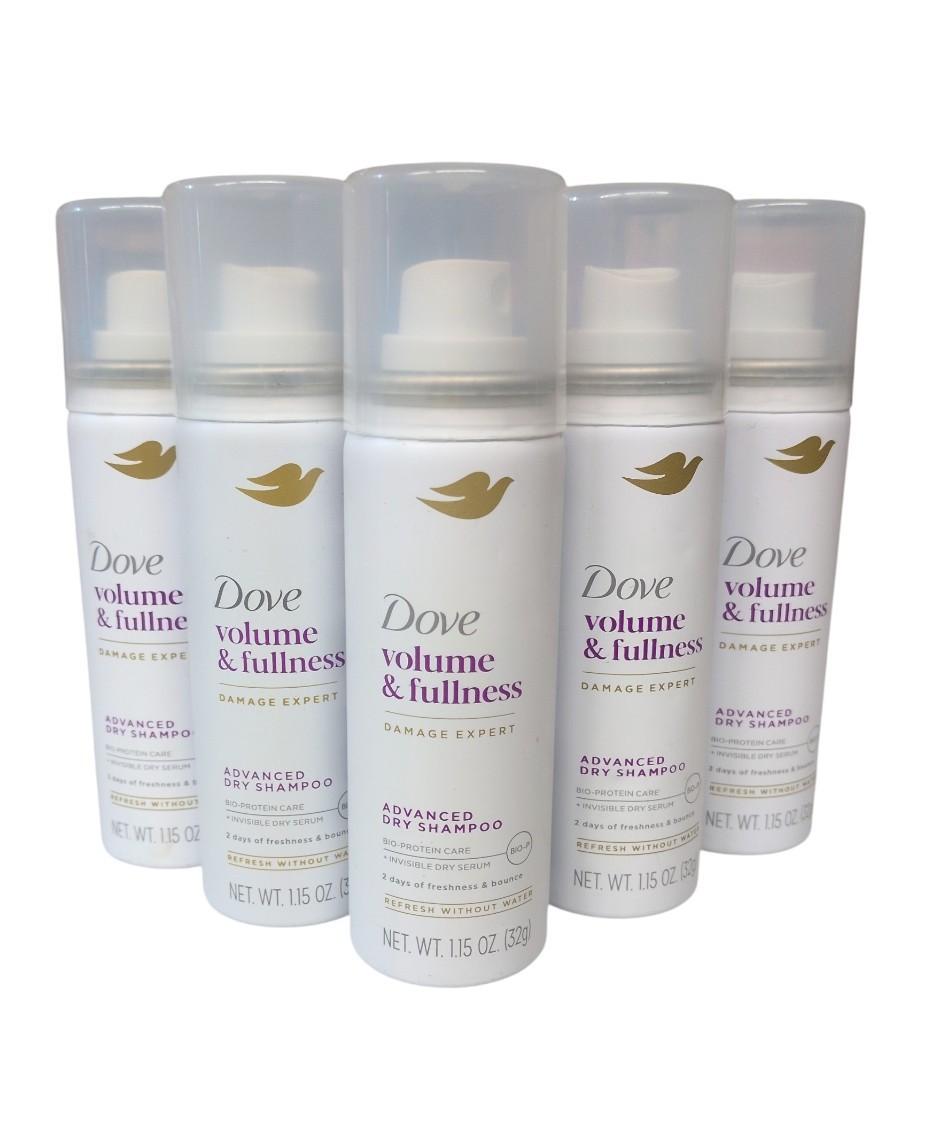 LOT OF 5 Dove Volume & Fullness Dry Shampoo - 1.15oz Travel Size