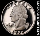 1998-S Silver Washington Quarter - Choice Gem Proof  Lustrous  #K774