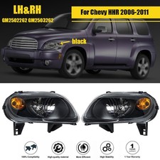 Headlights Halogen Rightleft Side For Chevy Hhr 2006-2011 Black Housing Clear