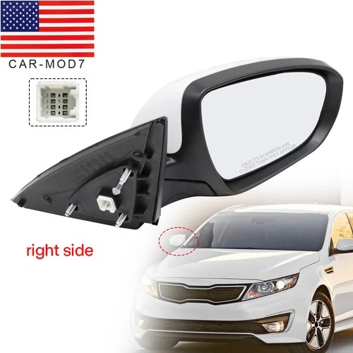 For Kia Optima 2011 2012 2013 Right Side Mirror W/Turn Signal 5Pin Manual Fold