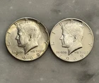 [Lot of 2] 1969-P Kennedy Half Dollar (1) 40% Silver Proof, (1) 40% BU Silver