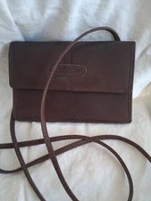 Small Brown Leather Crossbody Handbag By FOSSIL Brand