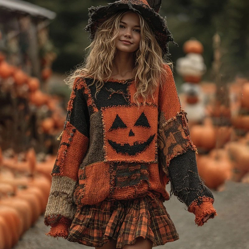 Halloween beliebter lockerer Pullover mit Soft Touch, Hoodie, lässig ^und modisch - Bild 3 von 4