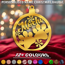 PERSONALISED NAME Christmas Bauble Ornament Acrylic 3.5"