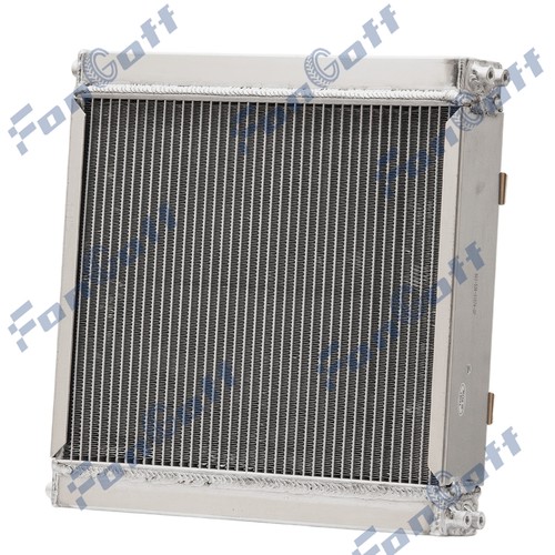 Roadster Style Racing Radiator 3 Row Aluminum Radiator + Shroud Fan for Double Pass Dragster Roadster ...