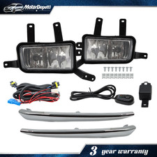 For 2015-2020 Chevy Suburban Tahoe Gmc Yukon Xl Fog Lights W Chrome Trim Bulbs