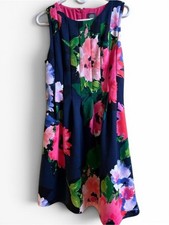 FLASH SALE Vince Camuto Semi-Formal Floral Dress - Blue Pink, Green 12 EUC