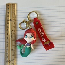 Ariel Rubber  Metal Keychain The Little Mermaid Disney New Fast Shipping 