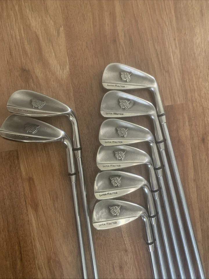 Vtg Lynx Master Model Iron Set 3, 4, 6, 7, 8, 9, PW, SW Clubs *Missing 5 Iron - Image 2 of 4
