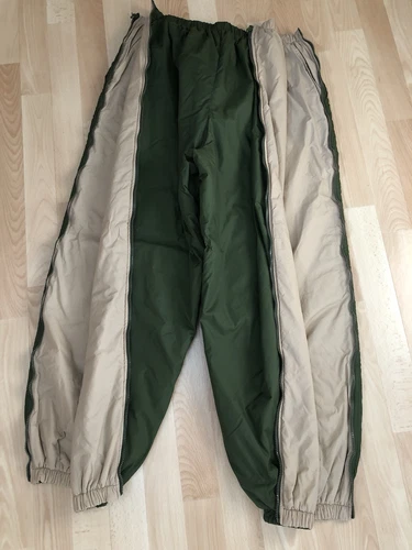 Army Softie Trousers MENS size Large 34-36W Full Zip Olive Sand Reversible