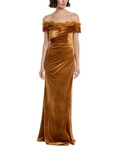 Rene Ruiz Draped Mikado Gown in Pink | Lyst UK