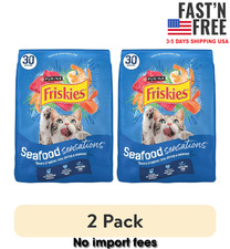  2 pack Purina Friskies Seafood Sensations Dry Cat Food, 30 lb Bag