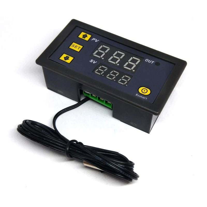 Micro Regolatore di Temperatura su Guida DIN da 220 V CA -50 ℃ a 120 ℃ Modulo Termostato con Display Digitale Ad Alta Precisione con Funzionamento Semplice e 2 modalità di