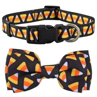 Halloween Dog Collar with Bowtie Large Medium and Small Dogs Medium Halloween...