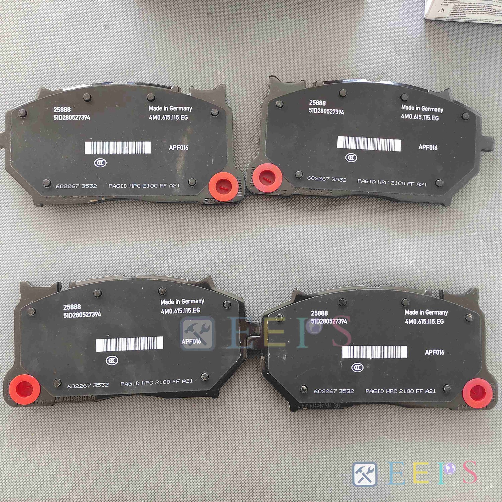 Front Brake Pad Kit With Sensors For Lamborghini Urus 2018-2020 4M0698151AR