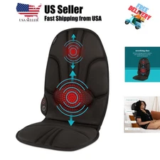 Portable Heating and Vibrating Back Massage Cushion with Adjustable Intensity...