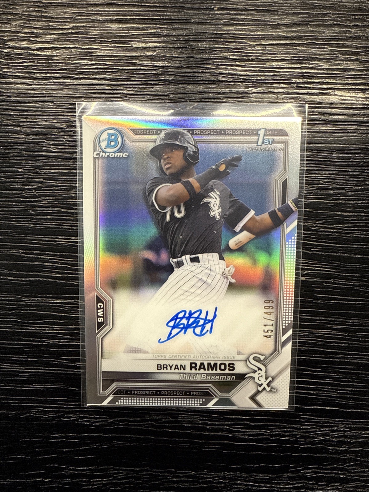 Bryan Ramos 2021 1st Bowman Chrome AUTO  #'d /499 REFRACTOR Prospect