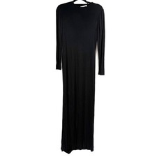 VTG 1970s Bill Blass Maxi Dress Size 16 Black Draped Cocktail Union Made USA