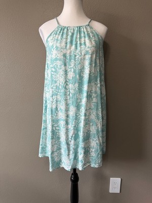Roxy Tropical Floral Halter Beach Summer Mini Aqua Blue White Mini Dress Size S | eBay Roxy Tropical Floral Halter Beach Summer Mini Aqua Blue White Mini Dress Size S | eBay