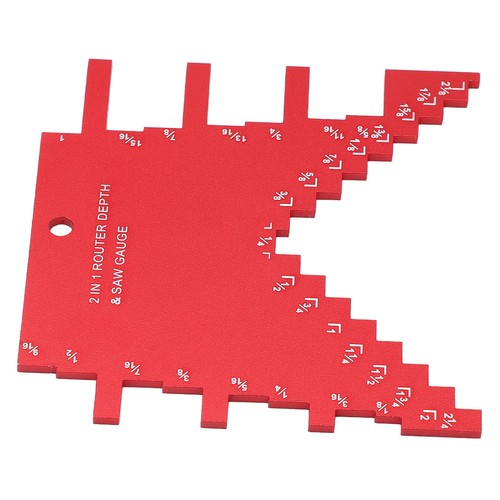 Step Depth Gauge 2 In 1 Accurate Markings Gauge For Router Table Saw Red