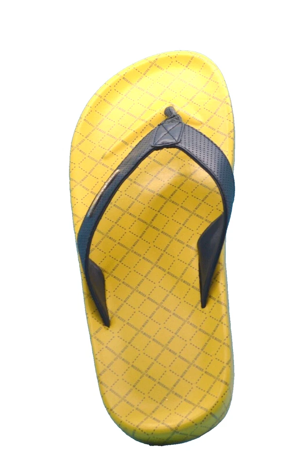 Sandalias Boss Hugo Boss Azul Amarillo Para Hombre Chanclas Zapatos Talla US 12 13 EU 45 46 Foto 3 de 4