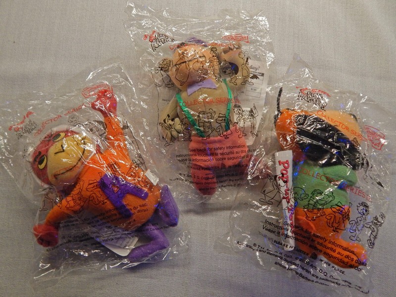 Hanna Barbera-3 Mini Stuffed Plush ~Dairy Queen-2000 Toys - NEW never opened