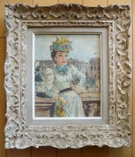 FRANCOIS GEROME, LISTED PARIS OIL French IMPASTO IMPRESSIONIST PLEIN AIR MODERN