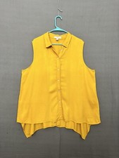 Fever Women’s Sleeveless Tunic Blouse Mango/ Mustard Size XXL