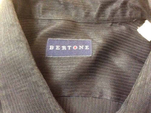 Bertone Men's Button-up Long Sleeve Shirt Black - Picture 2 of 18