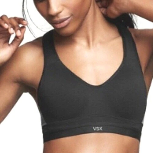 Victoria's Secret VSX Incredible Sports Bra 32C 32 C Black Gray