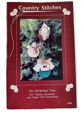 Santa, Snowman and Angel Tree Ornaments Craft Pattern Christmas Decorations