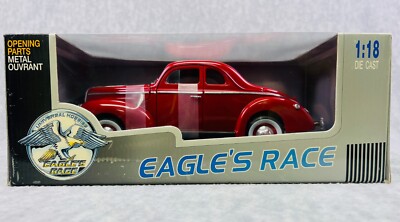 🇺🇸🇺🇸Eagles Race 1940 Ford Deluxe Coupe Red 1/18 Scale
