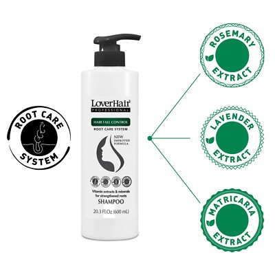 LoverHair Professional Hair Fall Control Shampoo 20.03 fl oz (600ml)