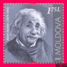 MOLDOVA 2019 Famous People Scientist Physicist Nobel Prize Winner A.Einstein 1v