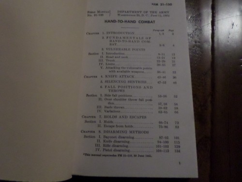 U.S ARMY HAND TO HAND COMBAT BOOK FIGHTING TECHNIQUES HANDBOOK GUIDE - Picture 2 of 12