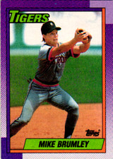 471 Mike Brumley  Tigers 1990 Topps Baseball Sports Trading Card 